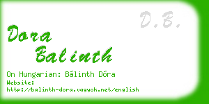dora balinth business card