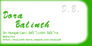 dora balinth business card